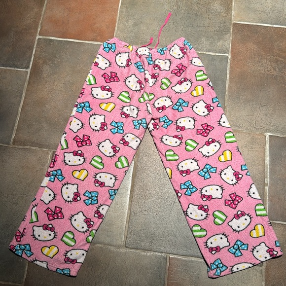 Hello Kitty by Sanrio fleece pjs pajamas sz Sm / med elastic waistband - Picture 5 of 5